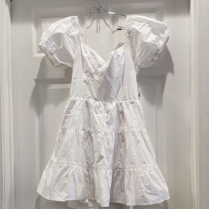 Altar'd State White Puff Sleeve Dress